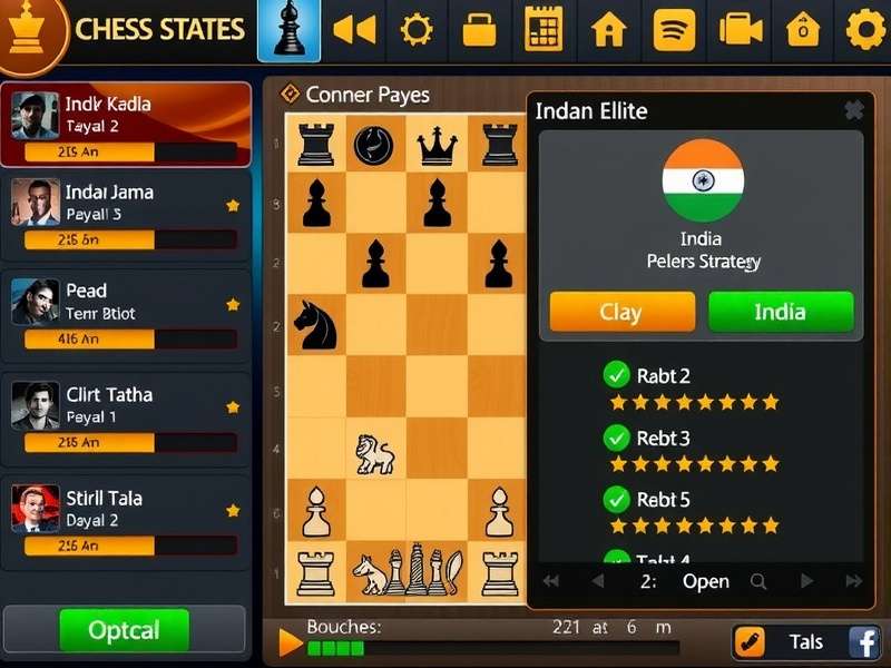 Chess Power Elite strategy analysis board showing Indian opening variations